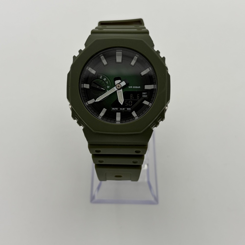 Casio G-Shock Watch GA-2100 Carbon Core Guard Green Digital